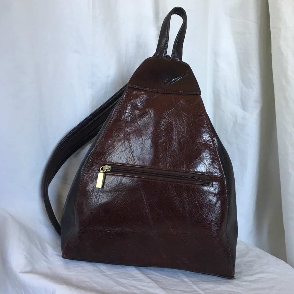 Motto Italian Leather Brown Backpack kidney Bag